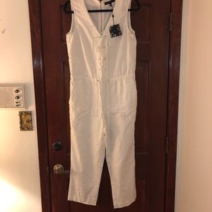 Off-White Linen Jumpsuit